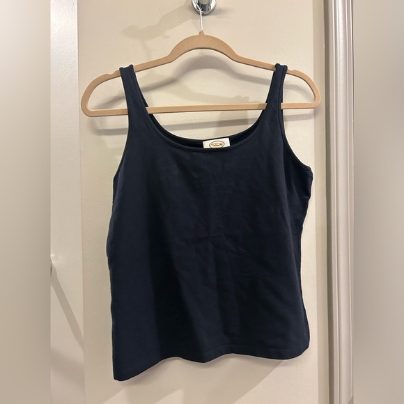 Talbots Tank Top Women’s Large Black Cotton - Picture 1 of 6